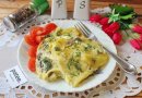 Омлет с картофелем и грибами