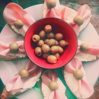 Бутерброды бантики - Шаг 1