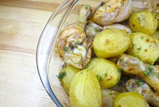 Курица с картошкой в духовке