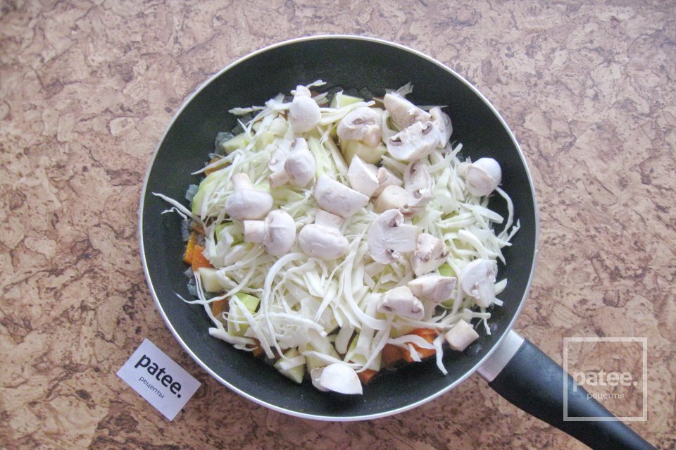 Овощное рагу с рисом и грибами - Шаг 6