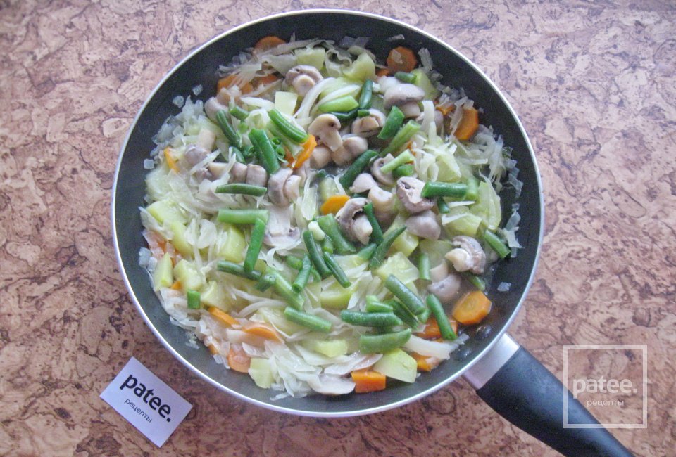 Овощное рагу с рисом и грибами - Шаг 7