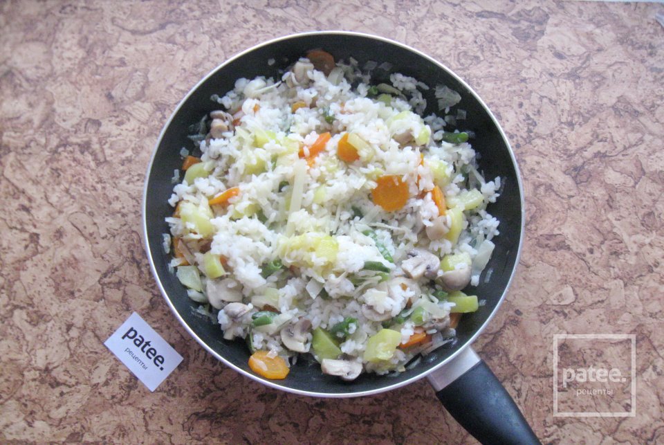 Овощное рагу с рисом и грибами - Шаг 9