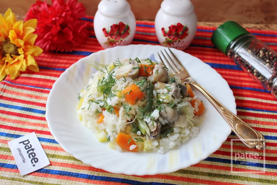 Овощное рагу с рисом и грибами - Шаг 10