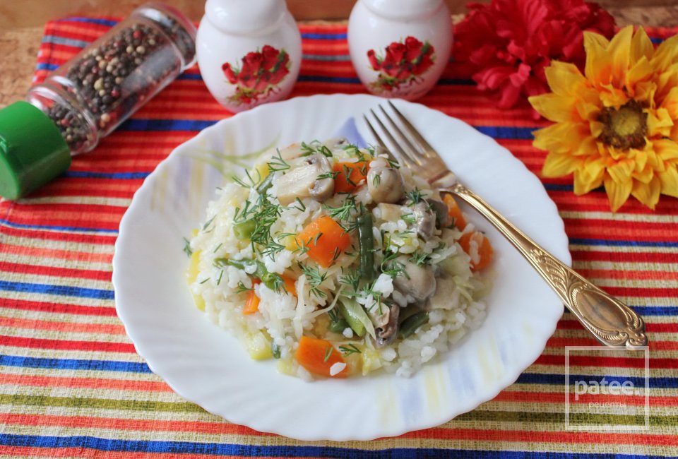 Овощное рагу с рисом и грибами - Шаг 11