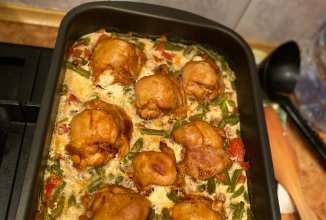 Курочка с фасолью