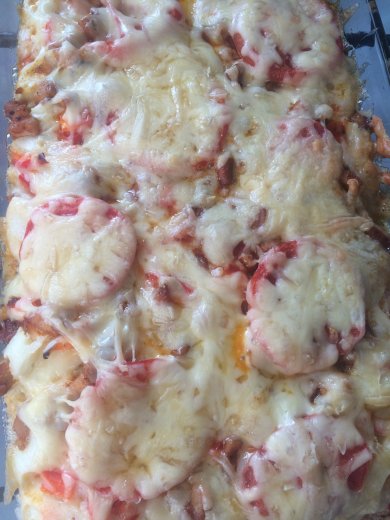 Открытый пирог с курицей и болгарским перцем - Шаг 6