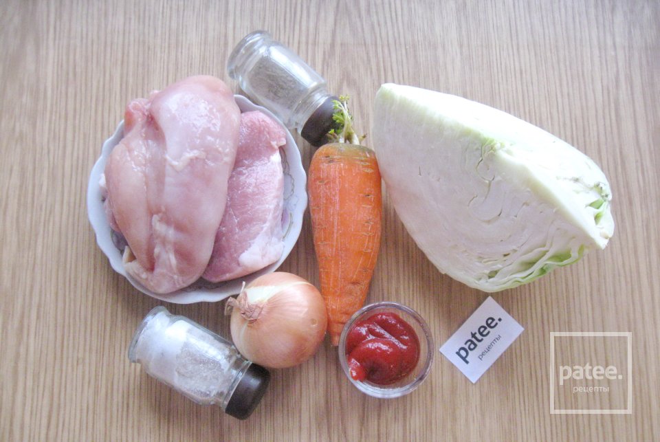 Котлеты с капустой в соусе - Шаг 1