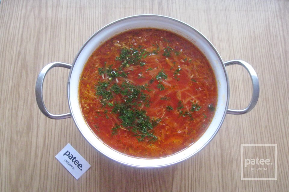 Борщ с ветчиной - Шаг 12