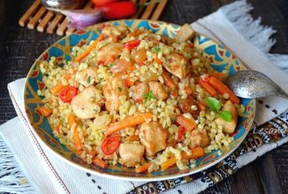 Булгур с курагой и изюмом