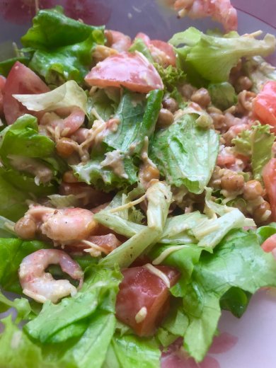 Салат с креветками. Вкусный и питательный. ПП - Шаг 1