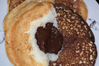 Оладьи с шоколадом на перекус