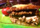 Лазанья из баклажанов с фаршем.