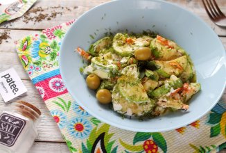 Кабачки, тушённые в сметане с тмином