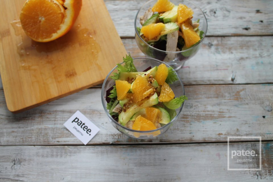 Салат со свеклой, курицей и апельсином - Шаг 14