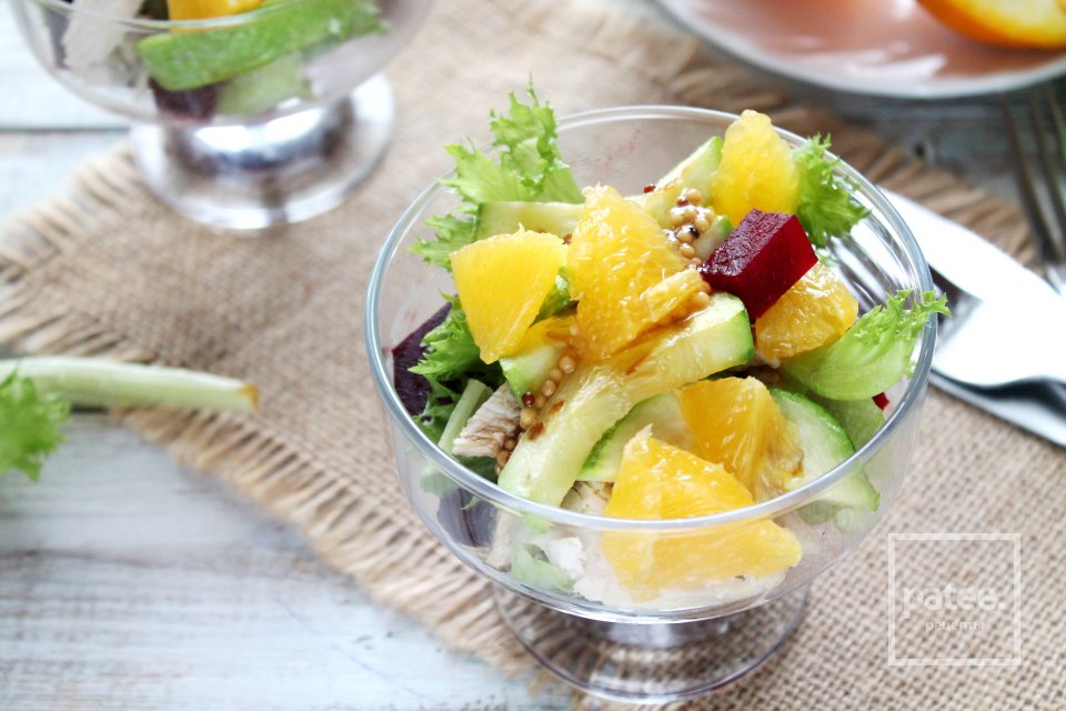 Салат со свеклой, курицей и апельсином - Шаг 17