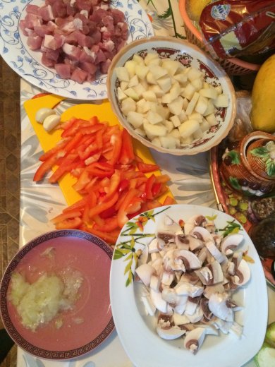 Жаркое со свининой и тыквой - Шаг 1