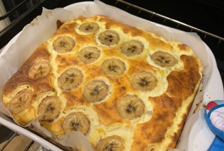 Творожная запеканка пп с бананами