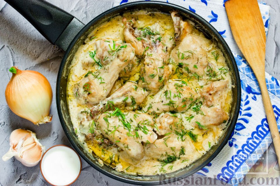 Гедлибже - курица в сметанном соусе - Шаг 1