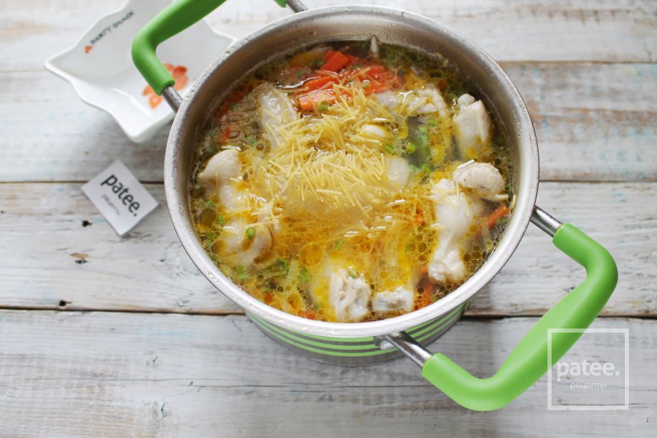 Вермишелевый суп с курицей и куркумой - Шаг 14