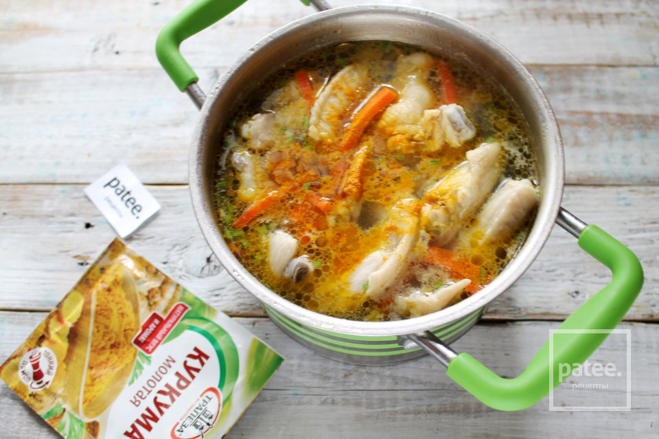 Вермишелевый суп с курицей и куркумой - Шаг 15