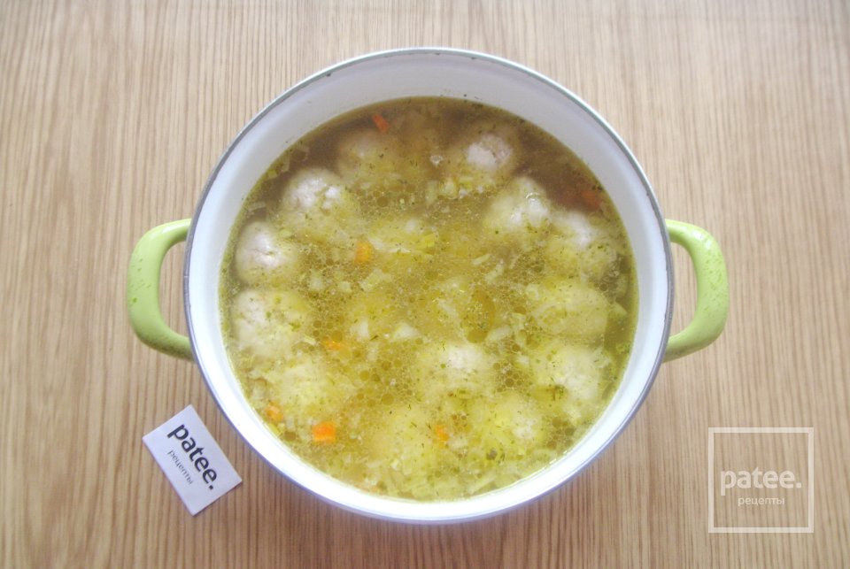 Суп с куриными фрикадельками и чечевицей - Шаг 12