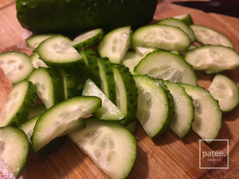 Турецкий огуречный салат. - Шаг 2