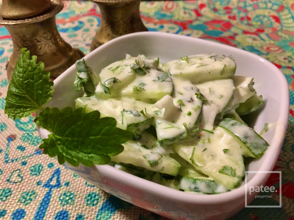 Турецкий огуречный салат. - Шаг 6