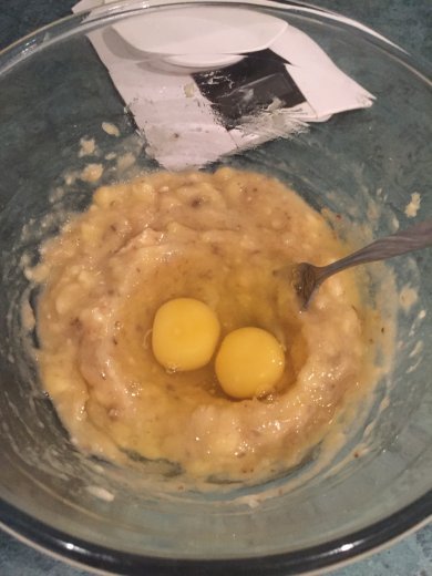 Кекс с бананом и черникой - Шаг 1