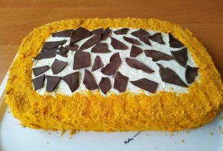 Торт «Сахара» с творожным кремом