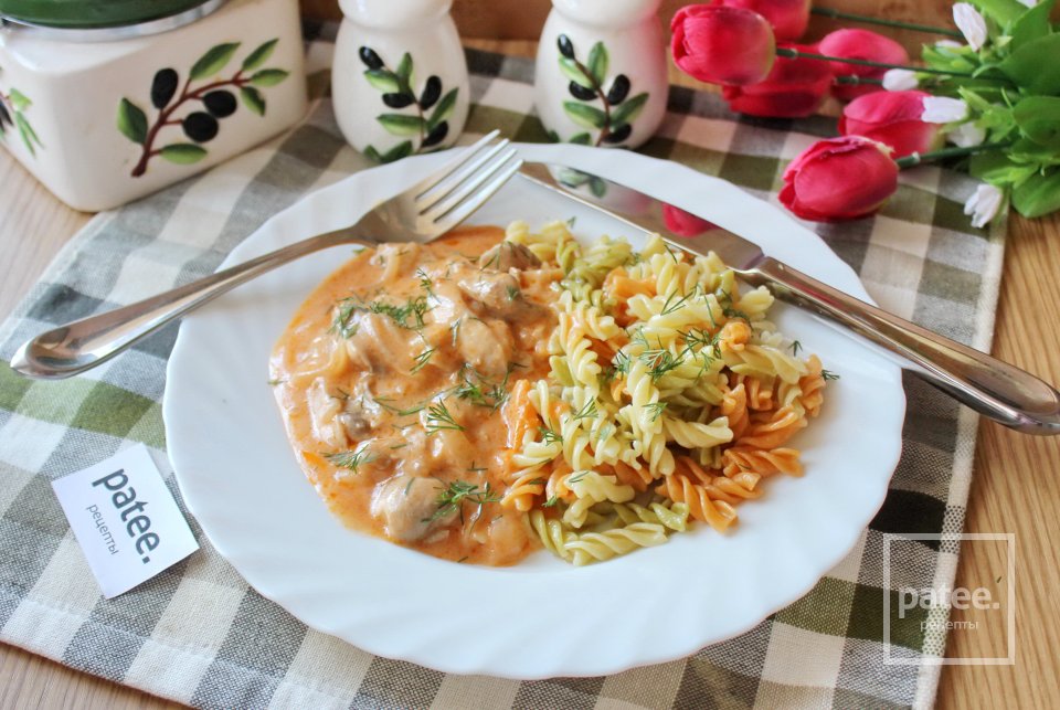 Бефстроганов из курицы - Шаг 11