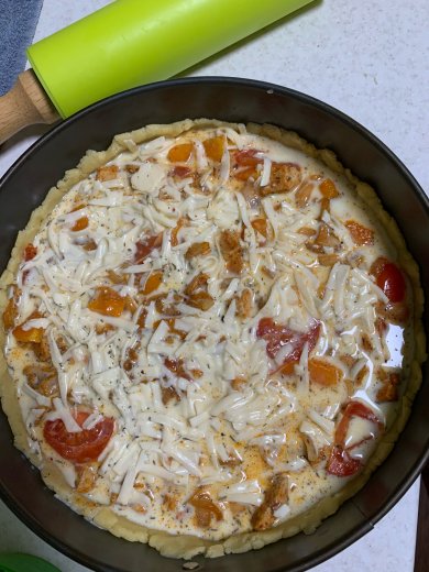 Киш с куриным филе и овощами - Шаг 7