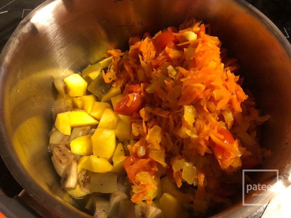 Репа, тушёная с баклажаном - Шаг 13