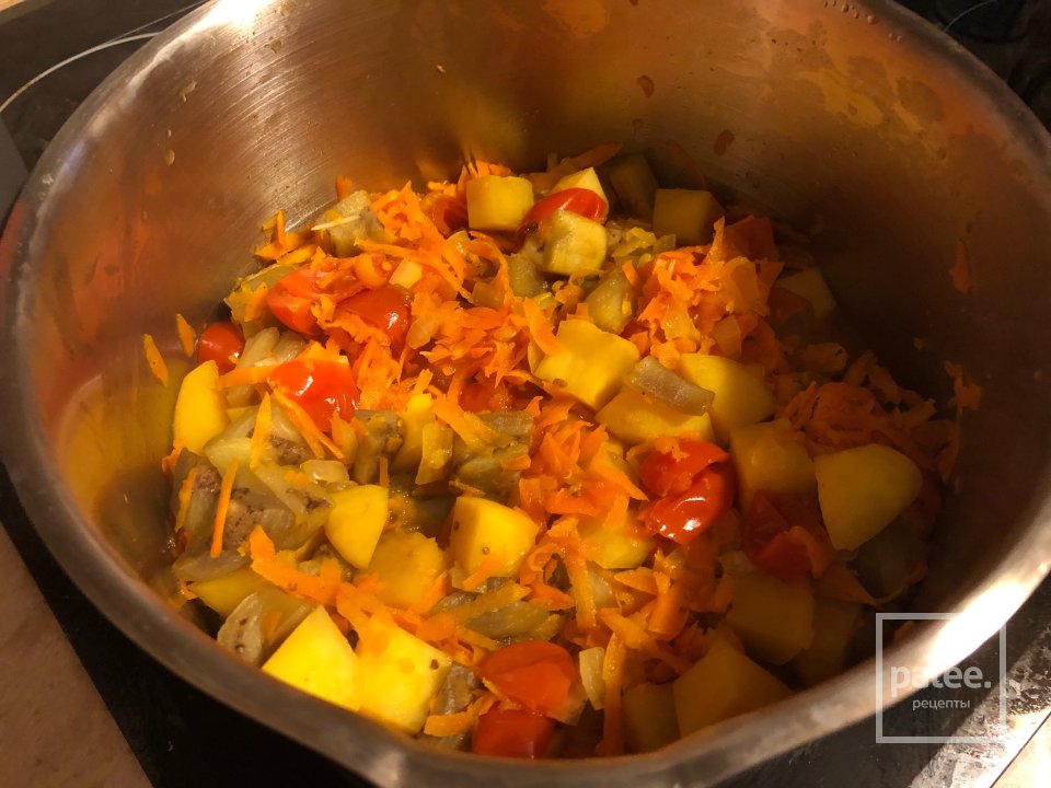 Репа, тушёная с баклажаном - Шаг 14