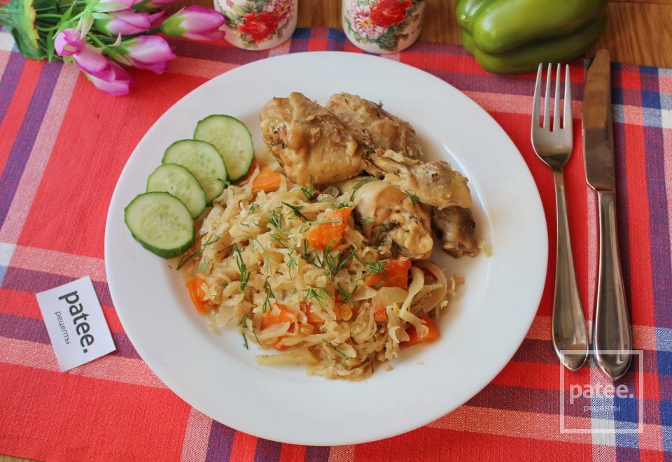 Куриные голени с капустой тушеные в рукаве - Шаг 12