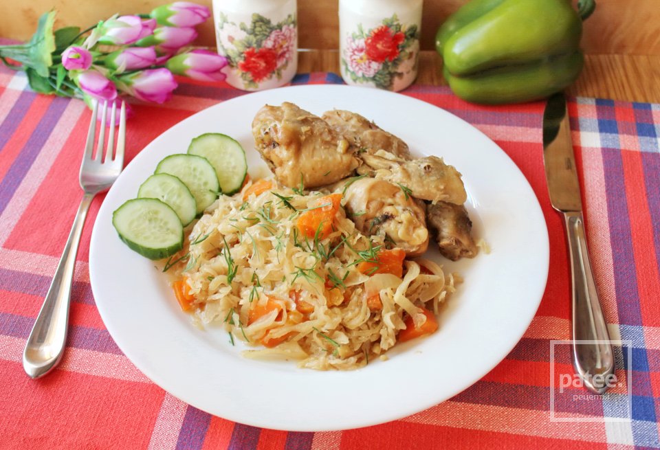 Куриные голени с капустой тушеные в рукаве - Шаг 13