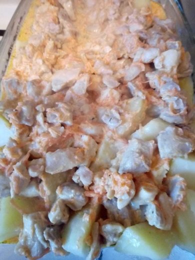 Сливочный картофель с курицей - Шаг 1