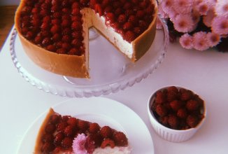 Чизкейк с малиной🍰