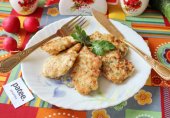 Куриные рубленые котлеты с жареным луком