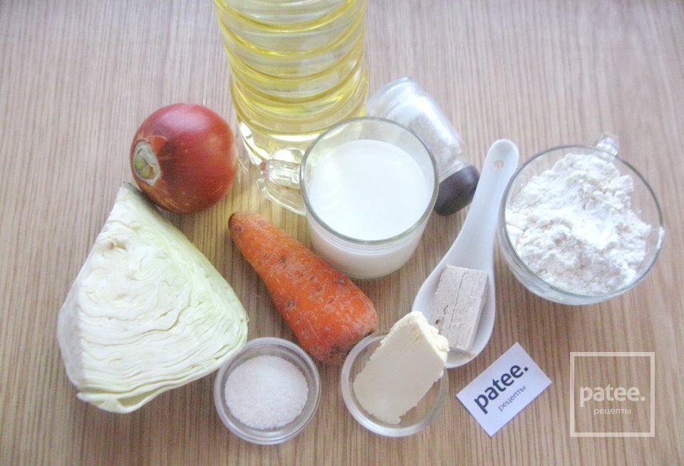 Булочки с капустой - Шаг 1