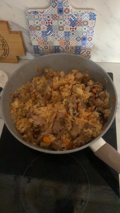 Плов с индейкой и черносливом - Шаг 1