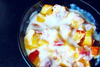 Персиково-творожный десерт