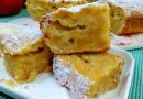 Яблочный бисквит с яблочным кремом