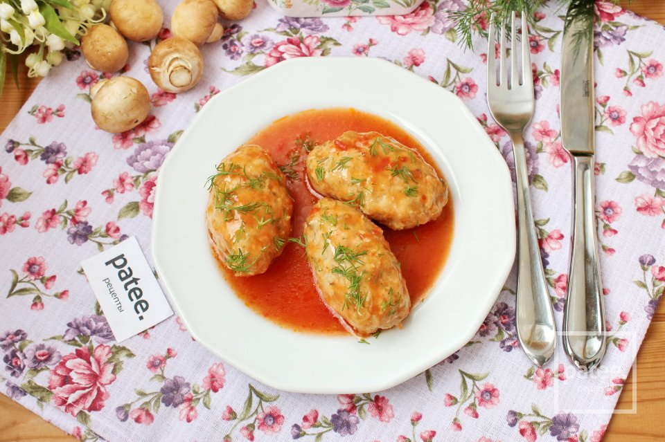 Ленивые голубцы с капустой, фаршем и грибами в томатном соусе - Шаг 18