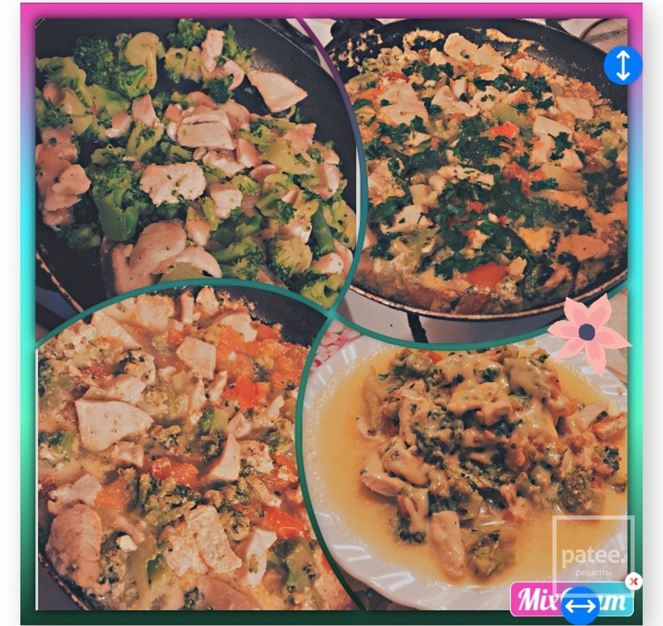 Броколли с курицей со сливками под сыром - Шаг 1