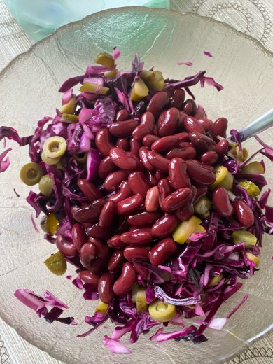 Салат из краснокочанной капусты - Шаг 6