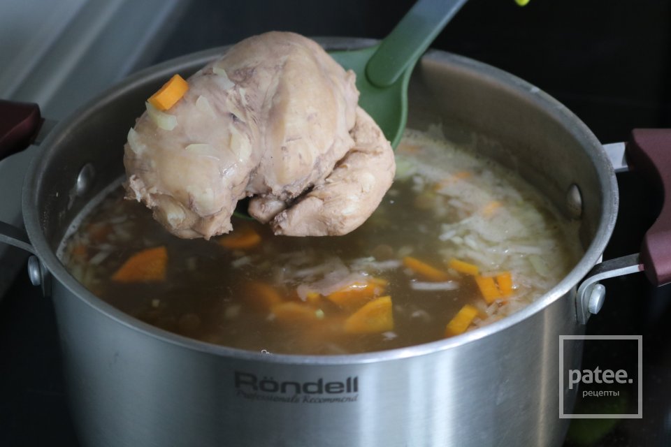 Куриный суп с чечевицей - Шаг 11