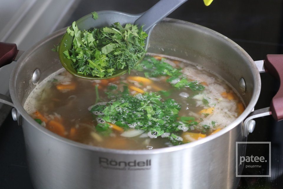Куриный суп с чечевицей - Шаг 12