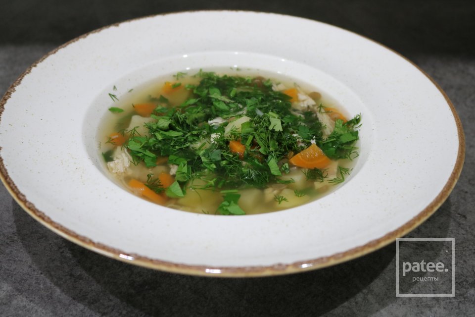 Куриный суп с чечевицей - Шаг 14