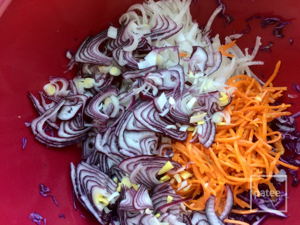 Пёстрый витаминный салат. 🥗 - Шаг 4