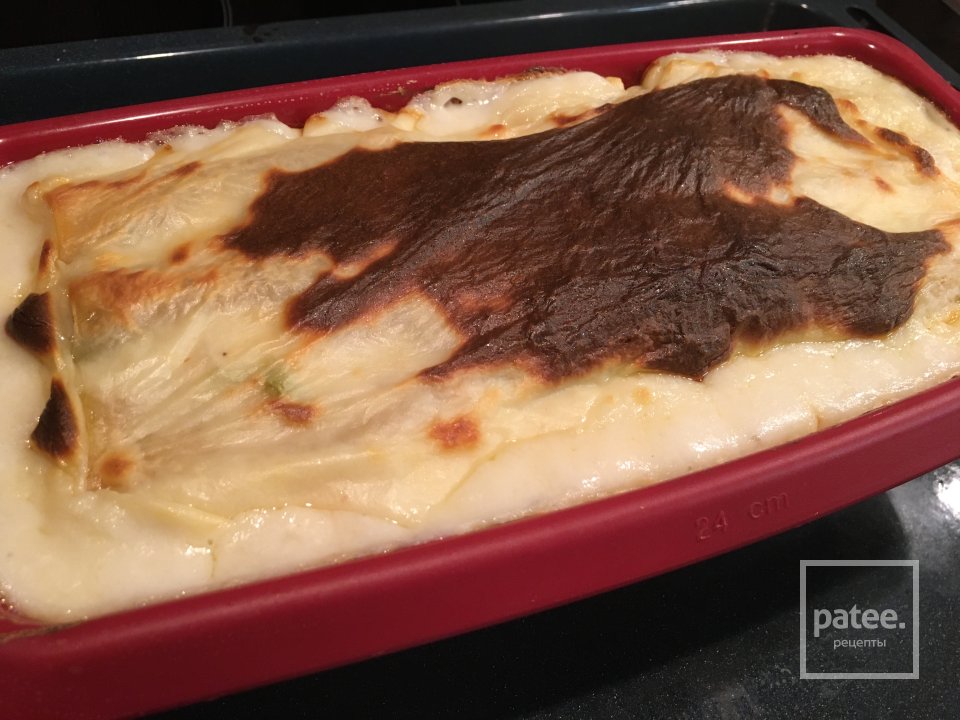 Каннеллони с куриным фаршем под соусом бешамель - Шаг 3